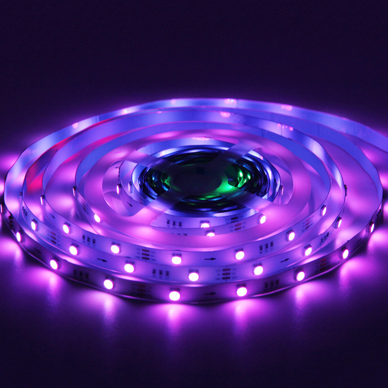 DC12V 30LEDs/m P943 Built-in IC SMD5050 Dream Color Programmable RGB Flexible LED Ribbon Light DC12V 30LEDs/m P943 Built-in IC SMD5050 Dream Color Programmable RGB Flexible LED Ribbon Light